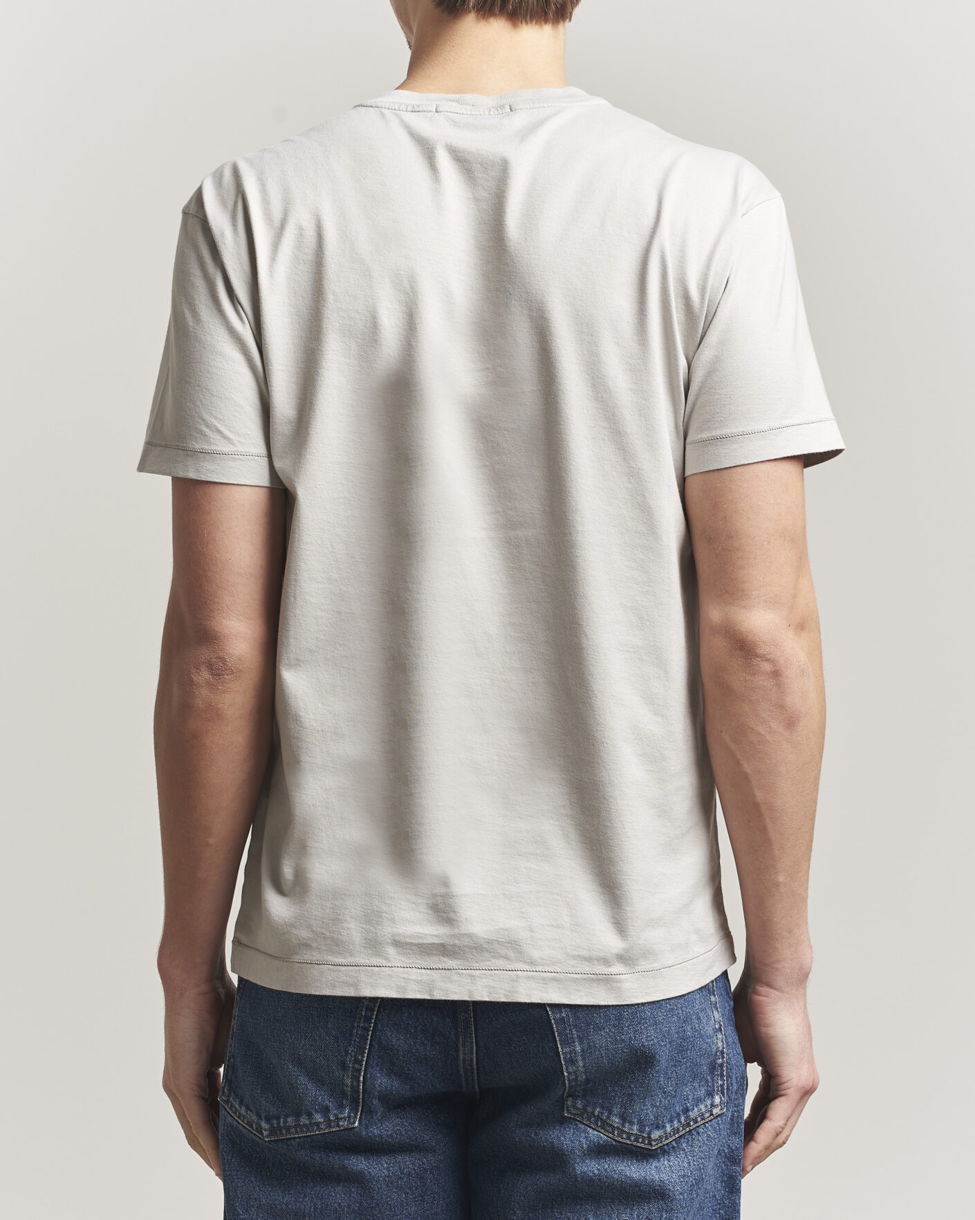 Heren | T-shirts | Stone Island | Garment Dyed Cotton Jersey T-Shirt Pearl Grey