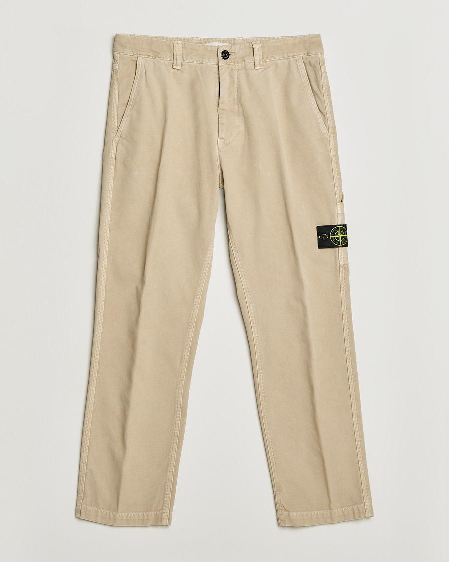 Heren | Broeken | Stone Island | Organic Panama Cotton Trousers Desert
