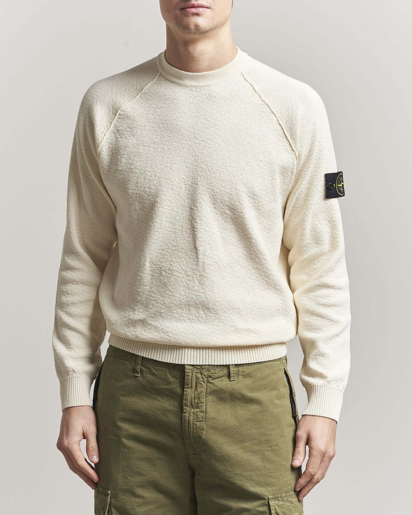 Heren | Truien | Stone Island | Raw Hand Organic Cotton Crewneck Ivory