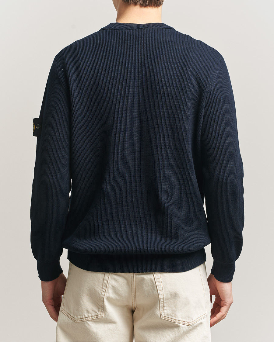 Heren | Truien | Stone Island | Ribbed Soft Organic Cotton Crewneck Navy
