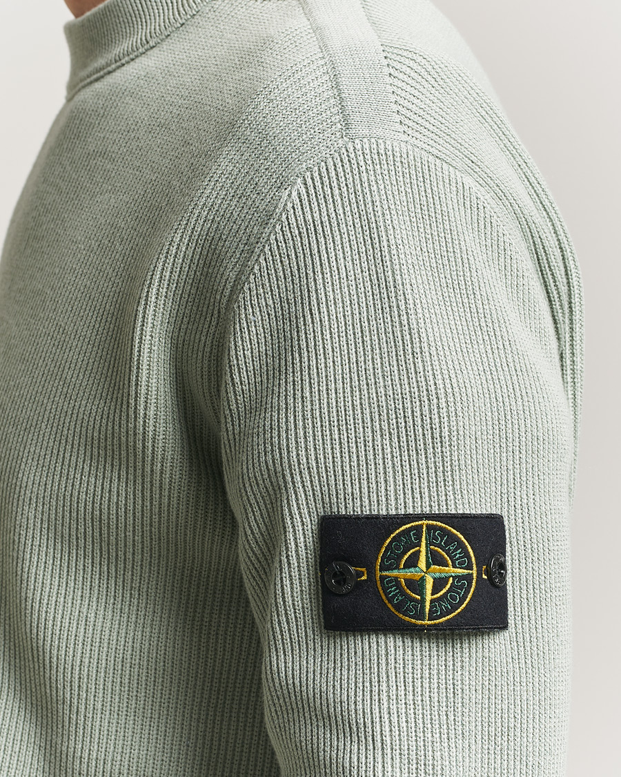 Heren | Truien | Stone Island | Ribbed Soft Organic Cotton Crewneck Sage