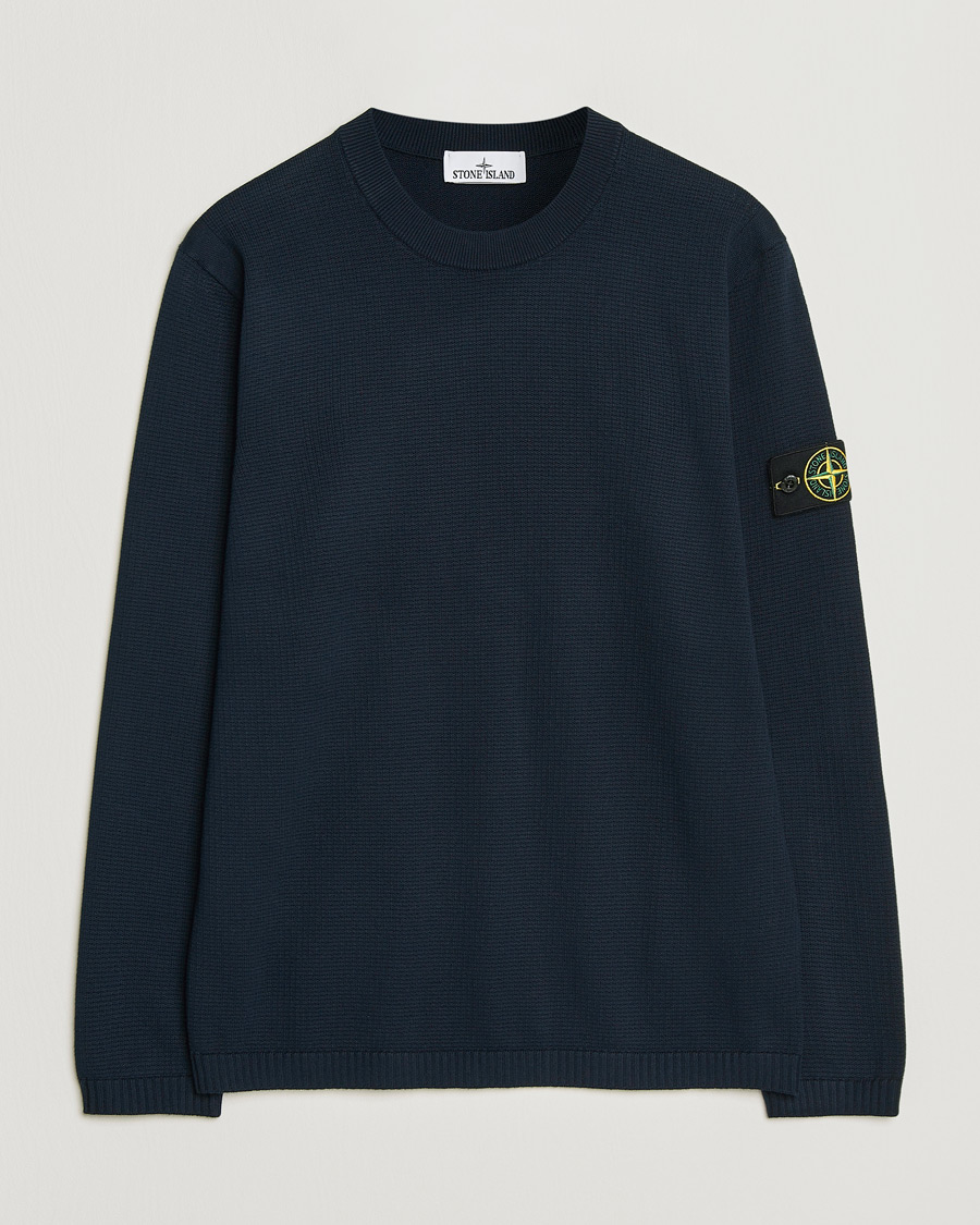 Heren | Truien | Stone Island | Micro Stitch Soft Organic Cotton Crewneck Navy