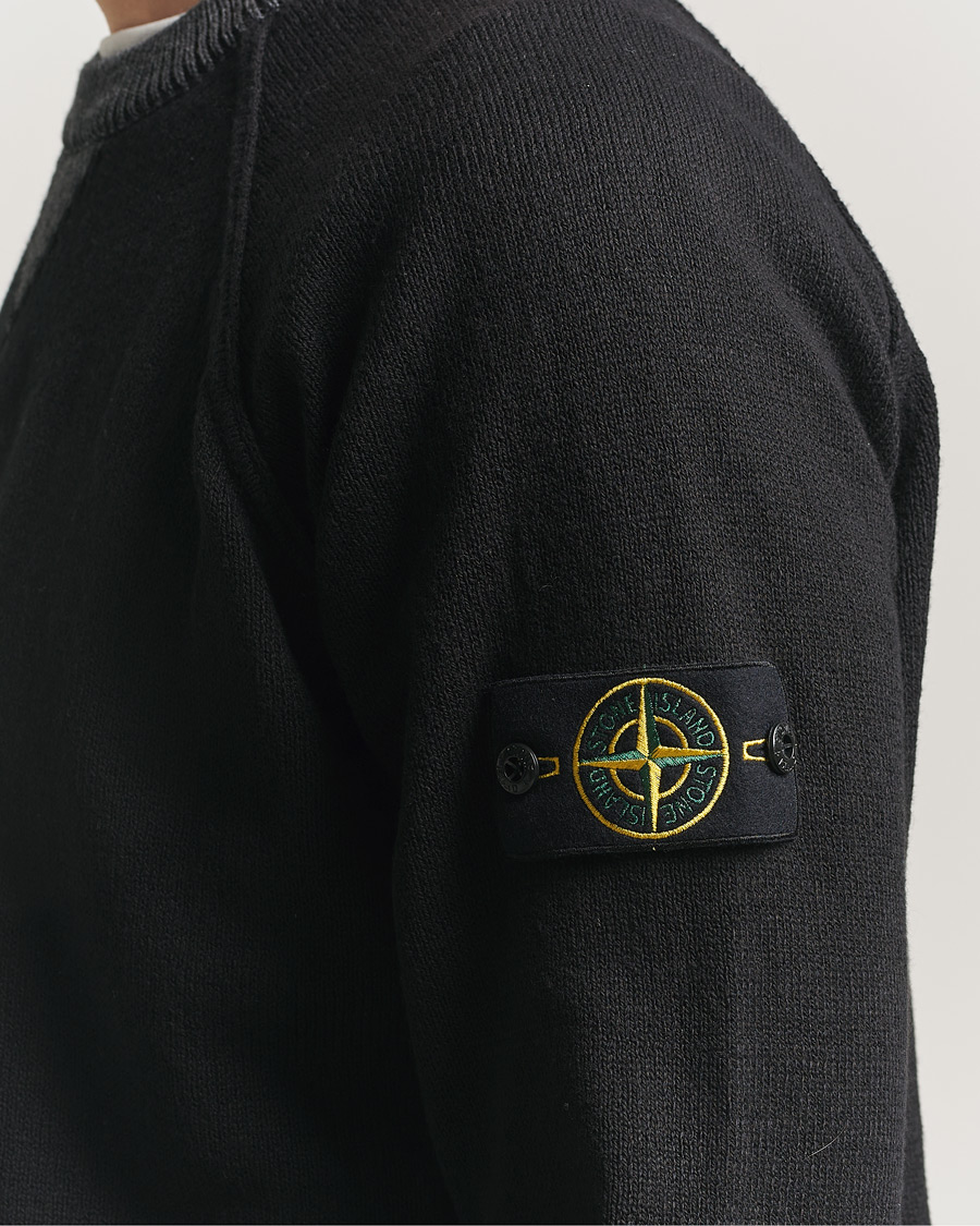 Heren | Truien | Stone Island | Raw Hand Organic Cotton Raglan Crewneck Black