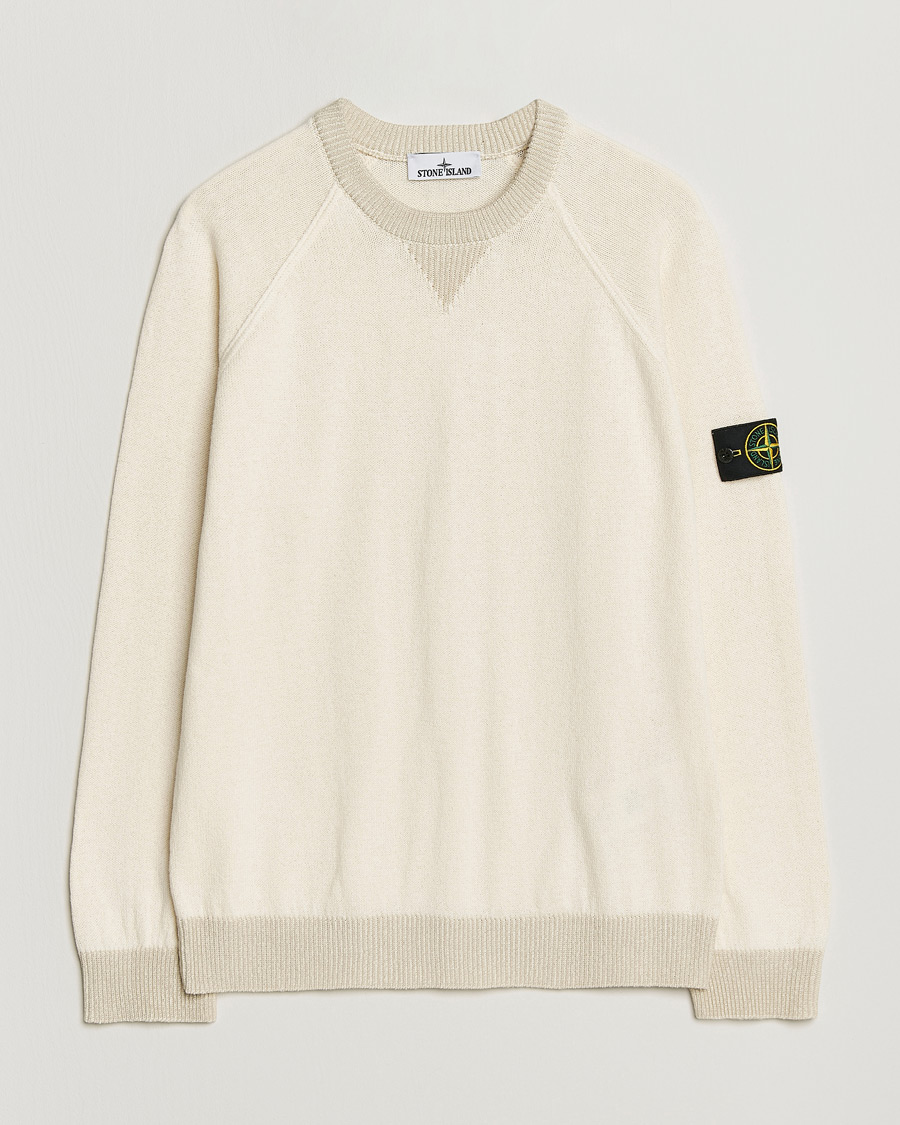 Heren | Truien | Stone Island | Raw Hand Organic Cotton Raglan Crewneck Ivory