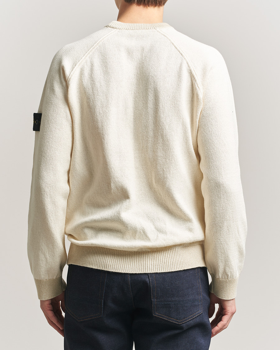Heren | Truien | Stone Island | Raw Hand Organic Cotton Raglan Crewneck Ivory