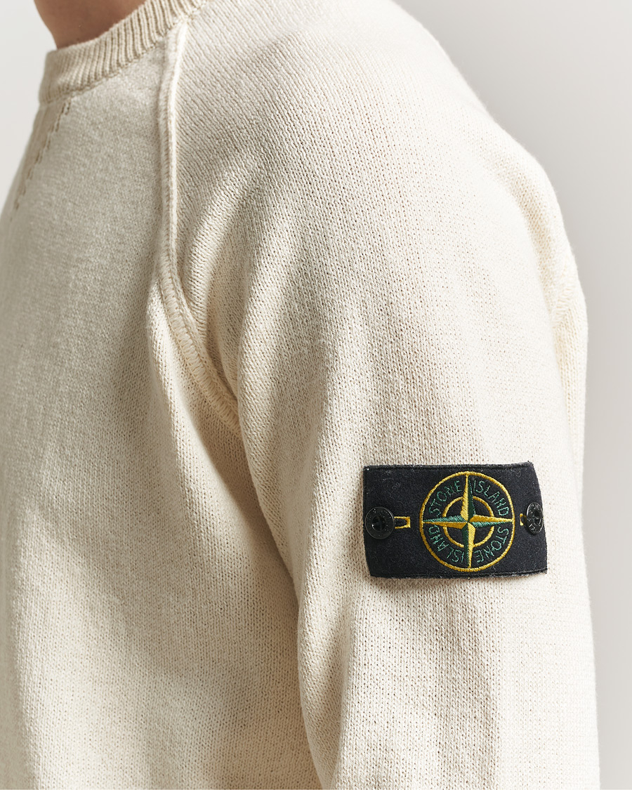 Heren | Truien | Stone Island | Raw Hand Organic Cotton Raglan Crewneck Ivory