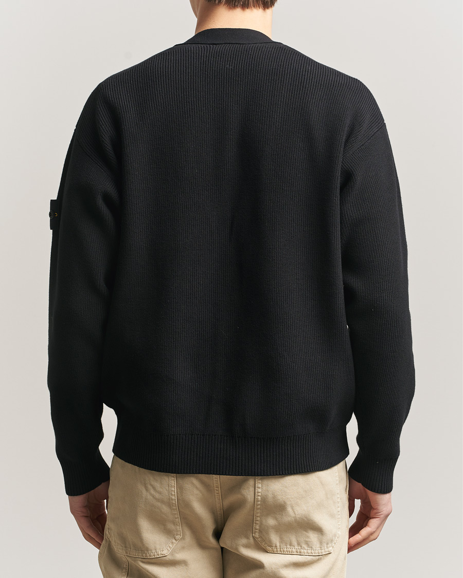Heren | Truien | Stone Island | Ribbed Soft Organic Cotton Cardigan Black