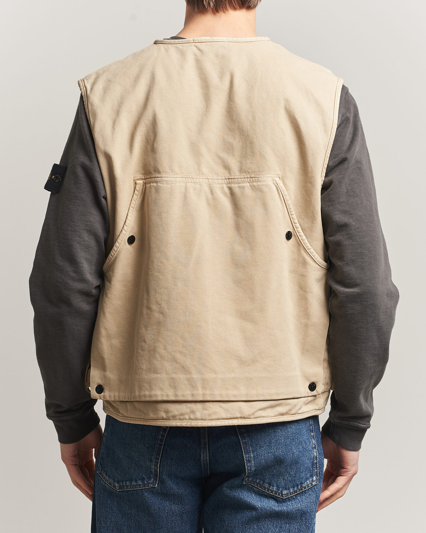 Heren | Gilets | Stone Island | Organic Panama Cotton Padded Vest Desert