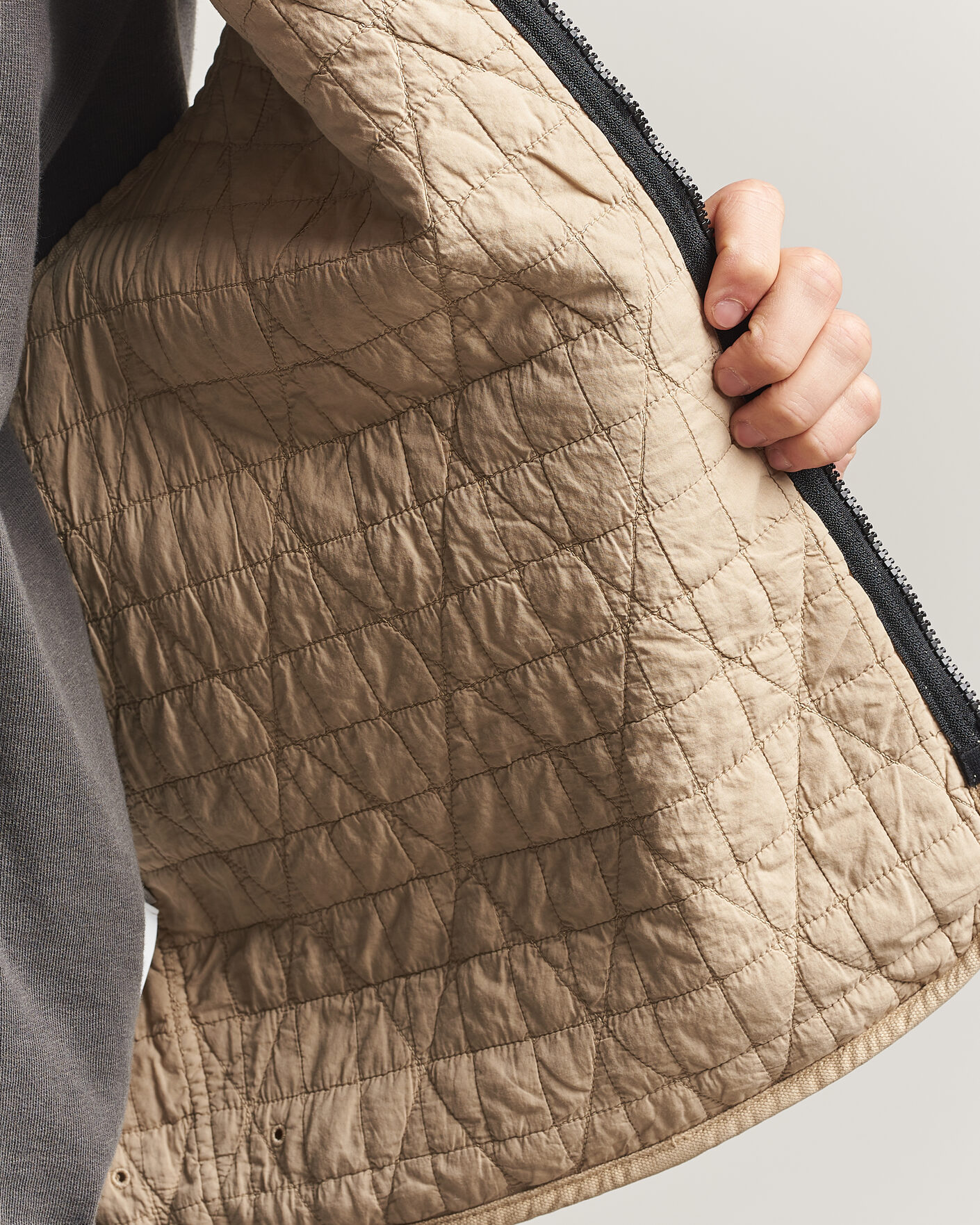 Heren | Gilets | Stone Island | Organic Panama Cotton Padded Vest Desert