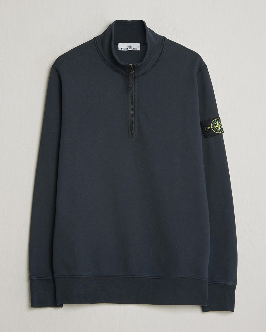 Heren | Truien | Stone Island | Garment Dyed Fleece Half Zip Navy