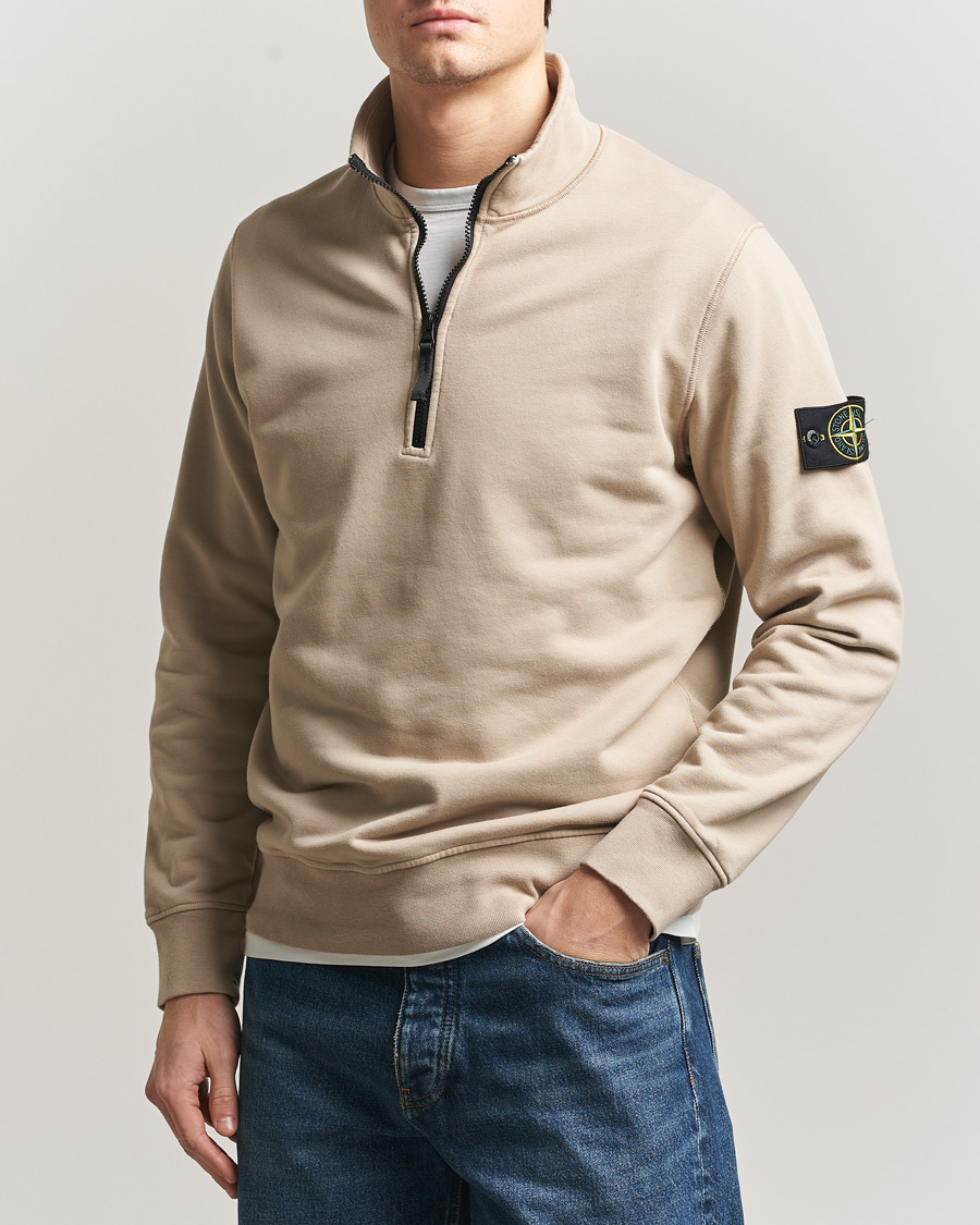 Heren | Truien | Stone Island | Garment Dyed Fleece Half Zip Desert