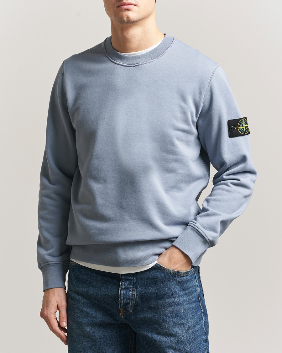 Heren | Truien | Stone Island | Garment Dyed Fleece Sweatshirt Dark Blue