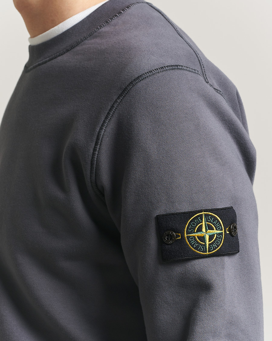 Heren | Truien | Stone Island | Garment Dyed Fleece Sweatshirt Blue/Grey