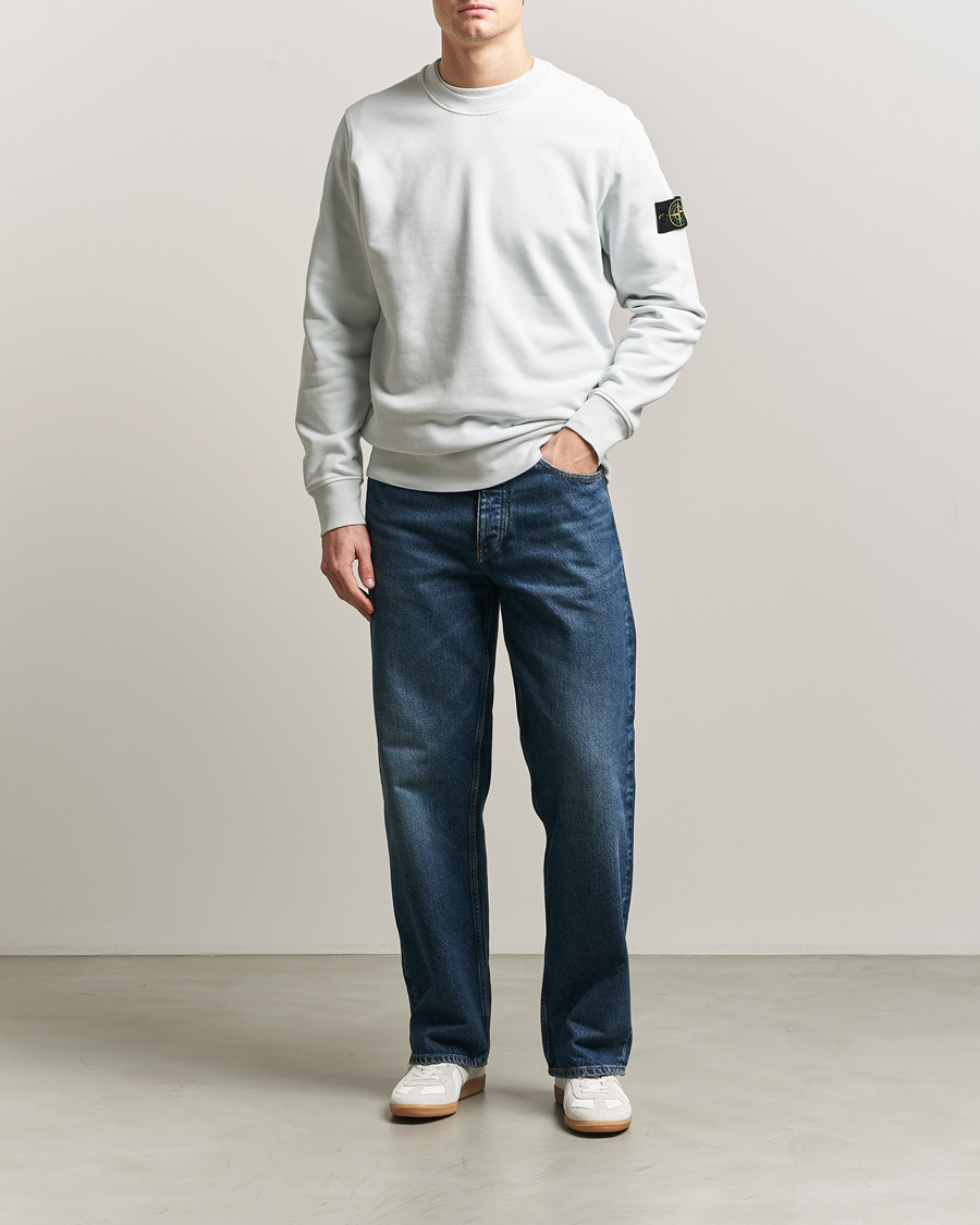 Heren | Truien | Stone Island | Garment Dyed Fleece Sweatshirt Sky Blue