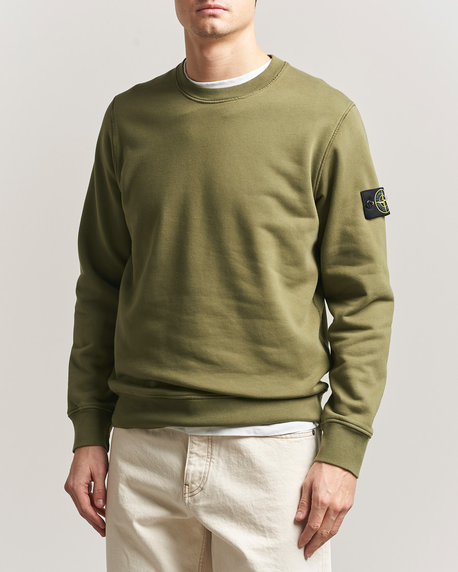 Heren | Truien | Stone Island | Garment Dyed Fleece Sweatshirt Military Green