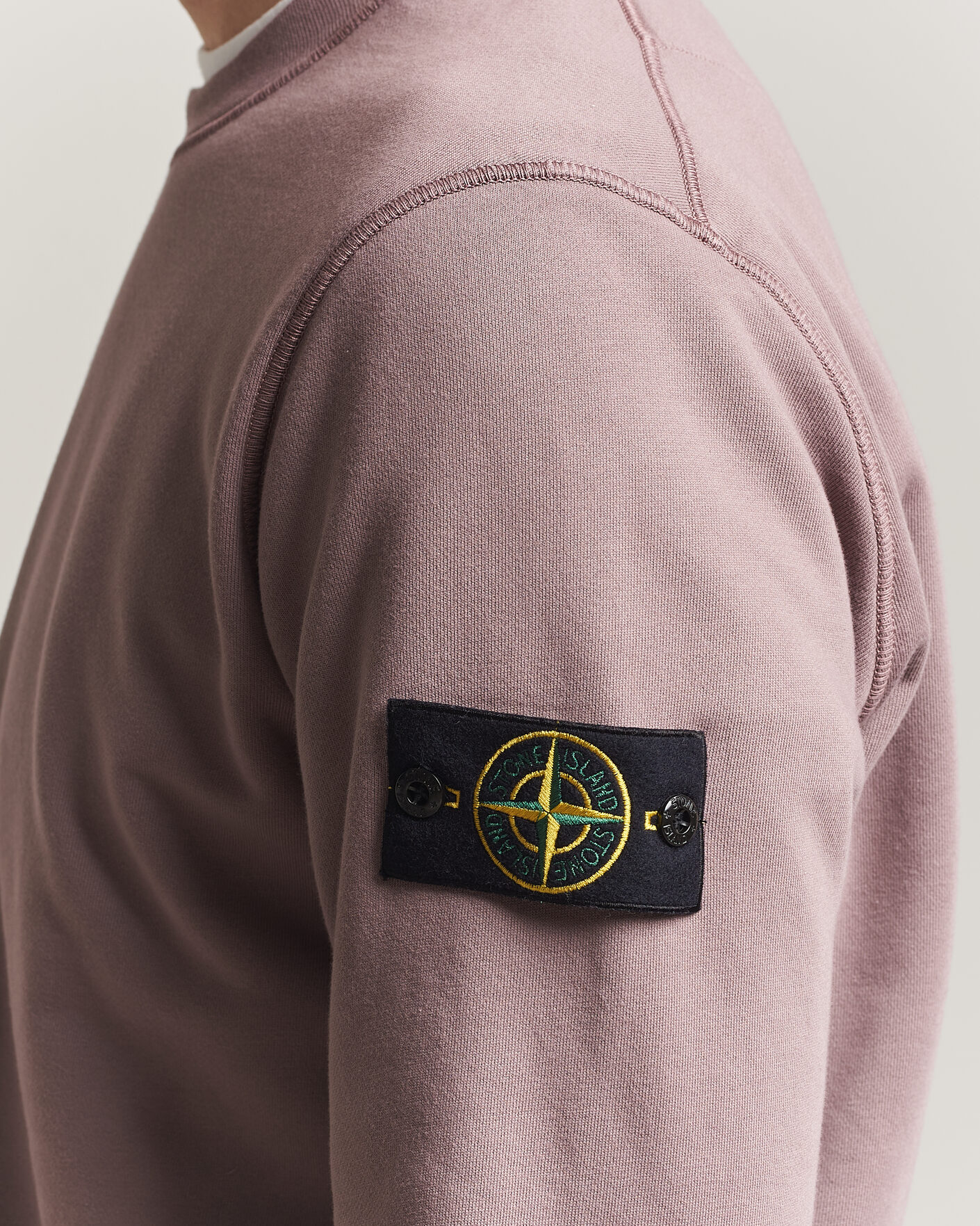 Heren | Truien | Stone Island | Garment Dyed Fleece Sweatshirt Purple Grey