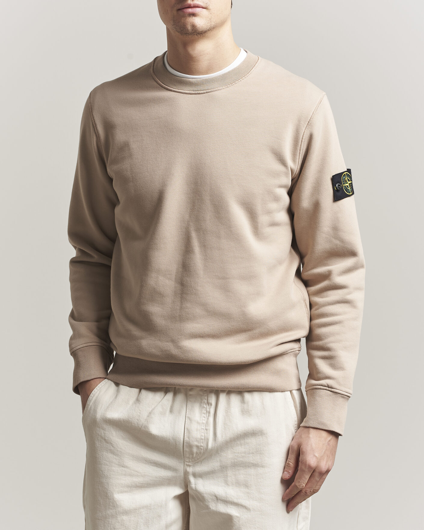 Heren | Truien | Stone Island | Garment Dyed Fleece Sweatshirt Desert