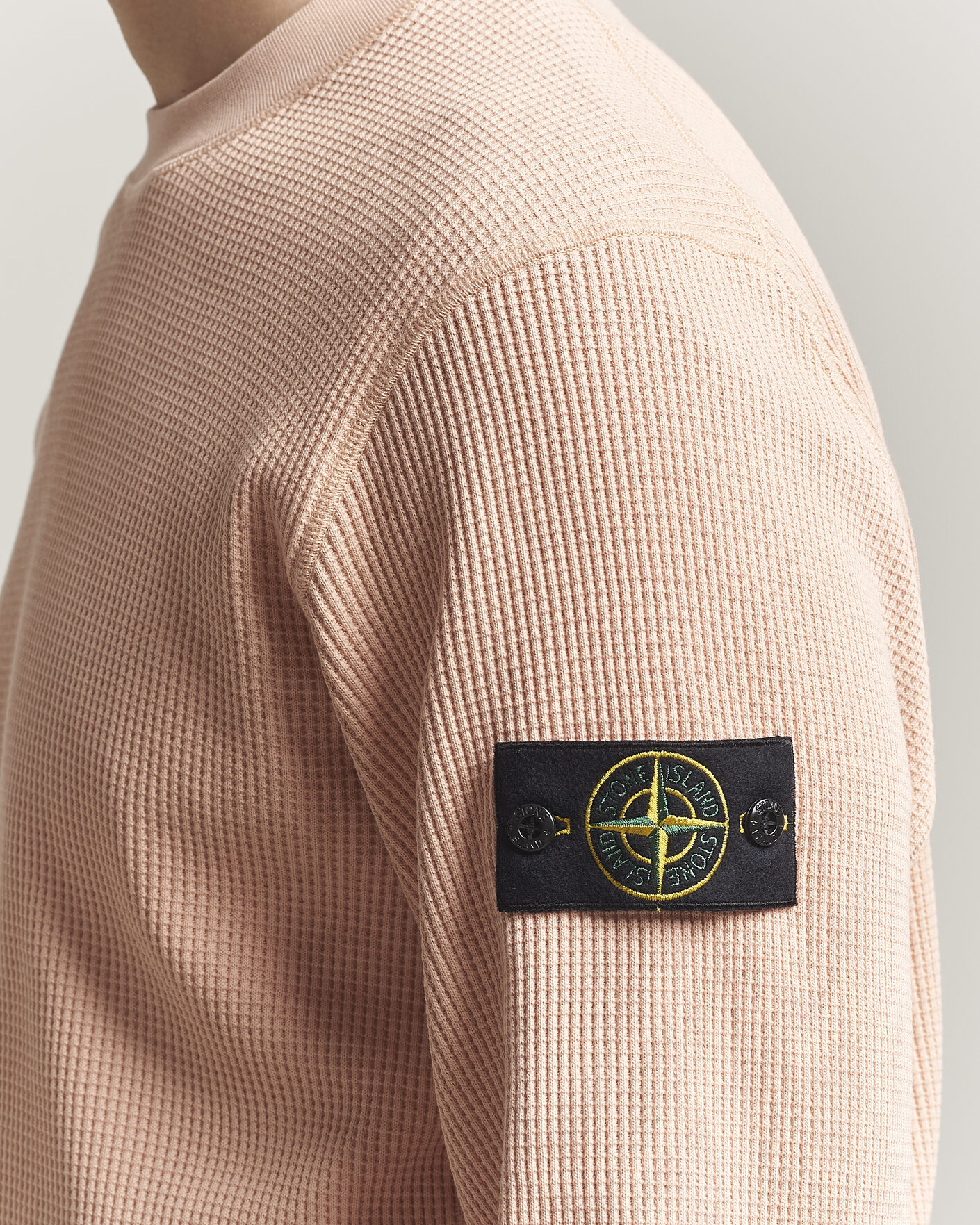 Heren | Truien | Stone Island | Organic Cotton Waffle Fleece Sweatshirt Plaster Pink