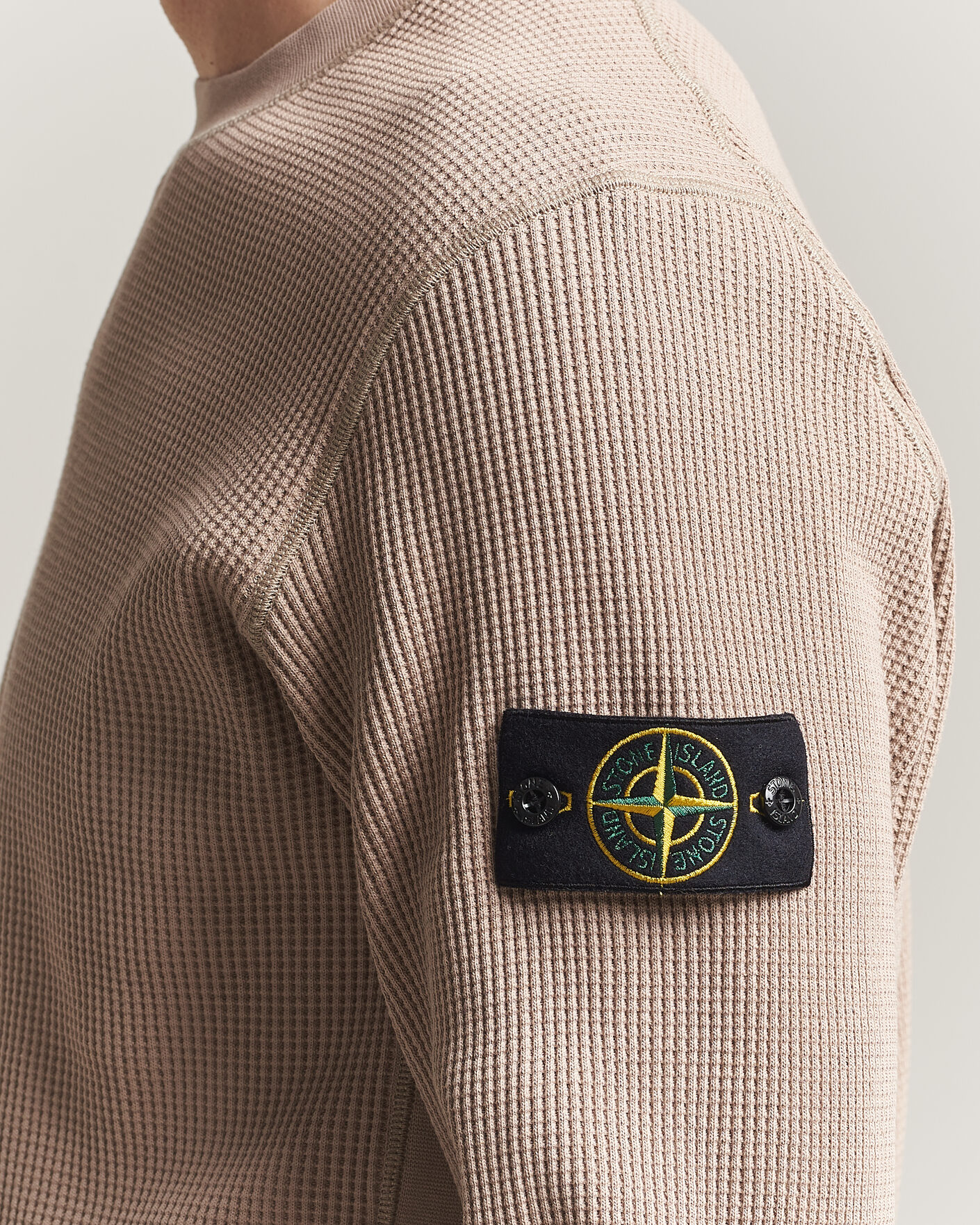 Heren | Truien | Stone Island | Organic Cotton Waffle Fleece Sweatshirt Desert