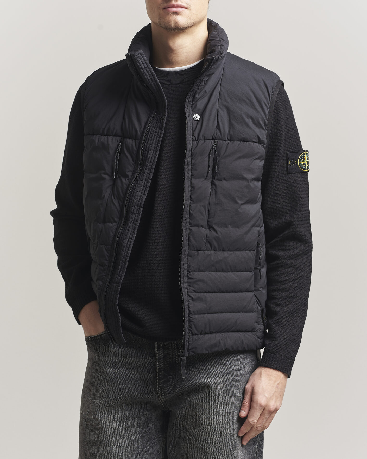Heren | Gilets | Stone Island | Nylon Down Vest Black