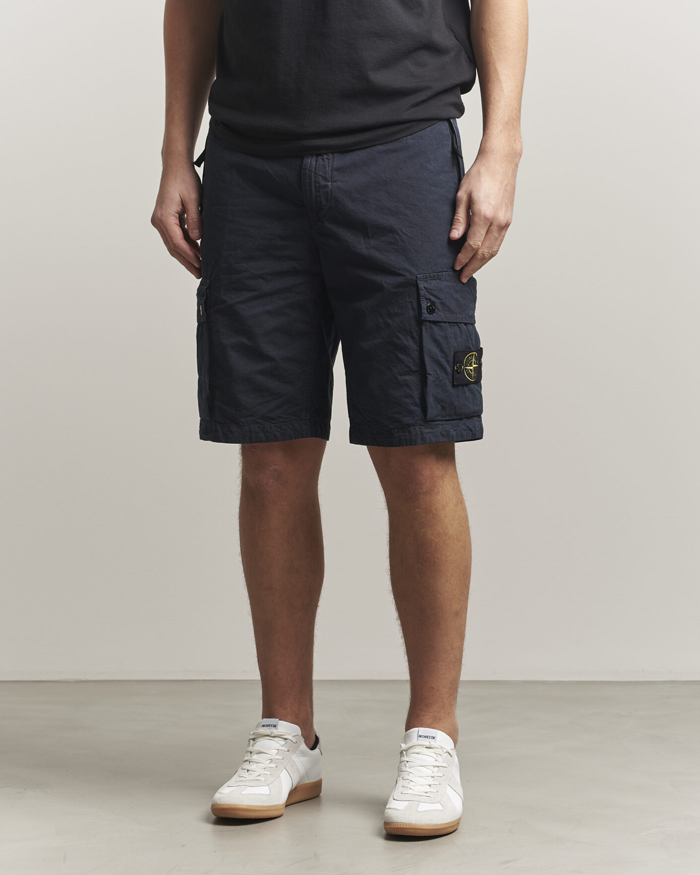 Heren | Korte broek | Stone Island | Brushed Cotton Canvas Cargo Shorts Navy