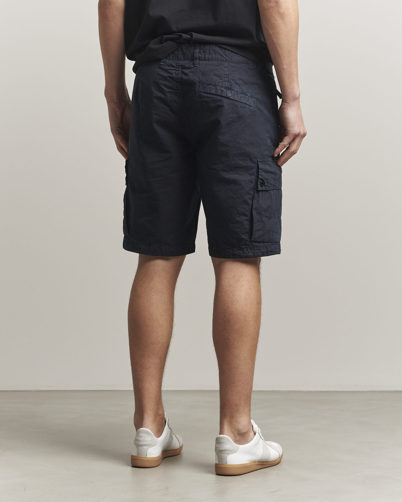 Heren | Korte broek | Stone Island | Brushed Cotton Canvas Cargo Shorts Navy