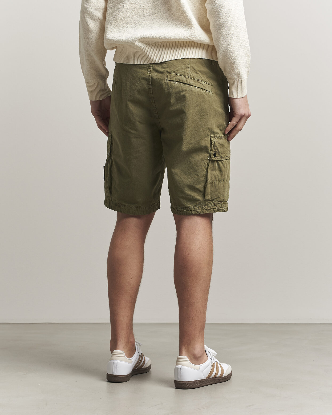 Heren | Korte broek | Stone Island | Brushed Cotton Canvas Cargo Shorts Military Green