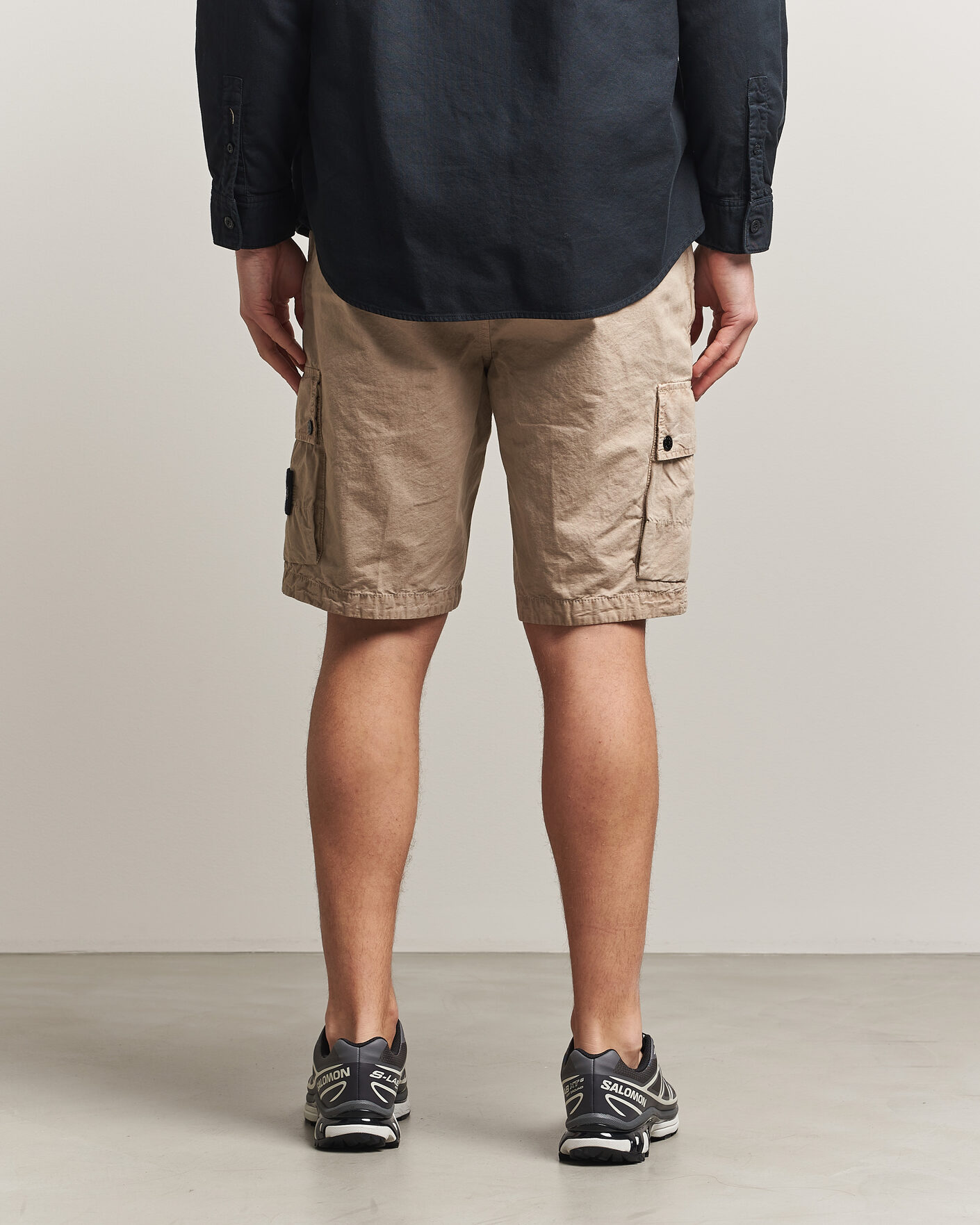 Heren | Korte broek | Stone Island | Brushed Cotton Canvas Cargo Shorts Desert