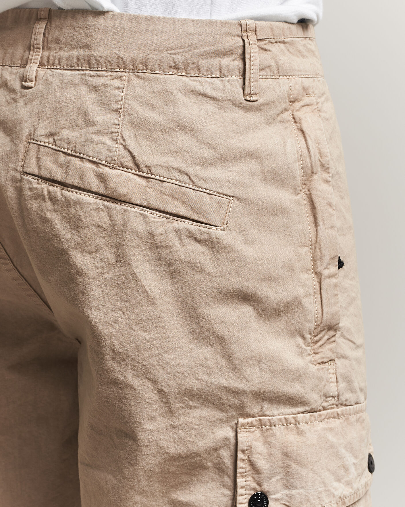 Heren | Korte broek | Stone Island | Brushed Cotton Canvas Cargo Shorts Desert