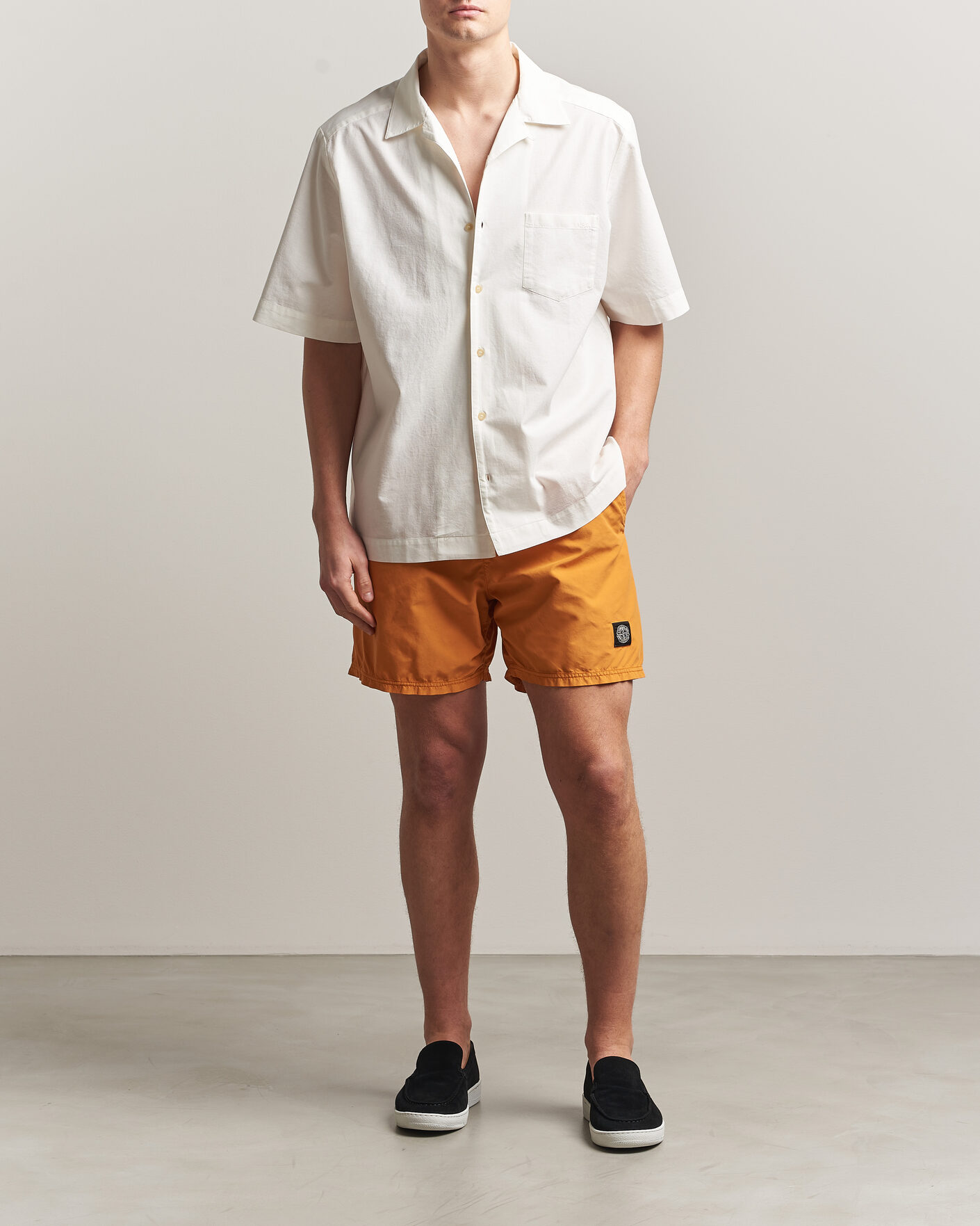 Heren | Zwembroek | Stone Island | Brushed Nylon Swimshorts Tangerine