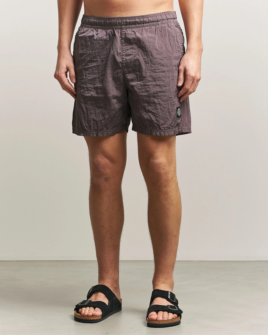 Heren | Zwembroek | Stone Island | Nylon Metal Econyl Swimshorts Purple Grey