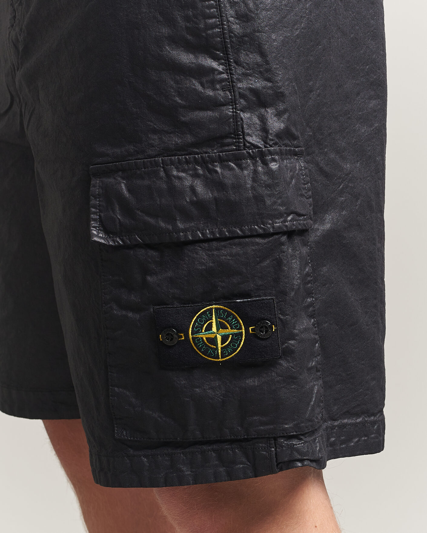 Heren | Korte broek | Stone Island | Nylon Panama Cargo Shorts Black