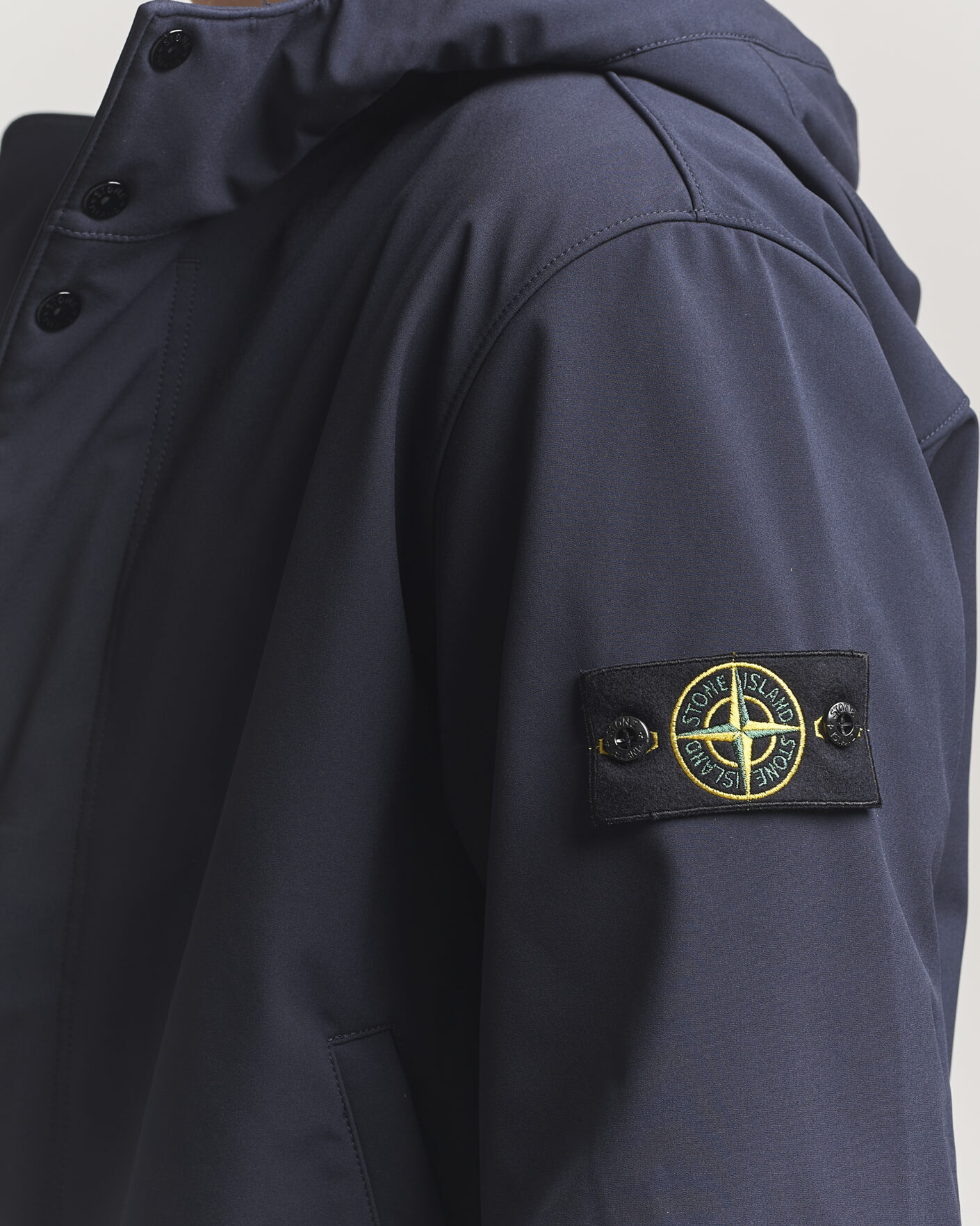 Heren | Jassen | Stone Island | Soft Shell Hooded Jacket Navy