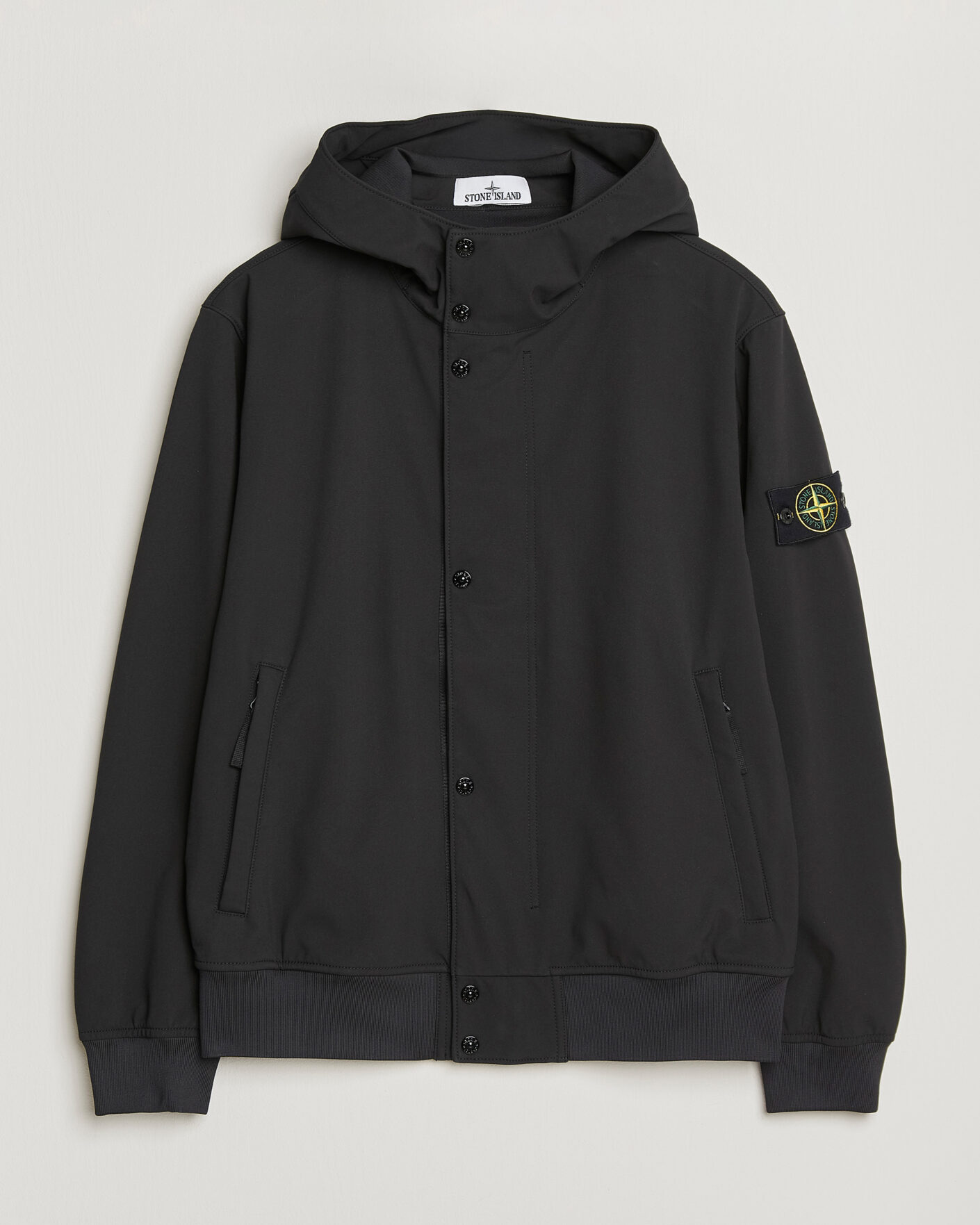 Heren | Jassen | Stone Island | Soft Shell Hooded Jacket Black
