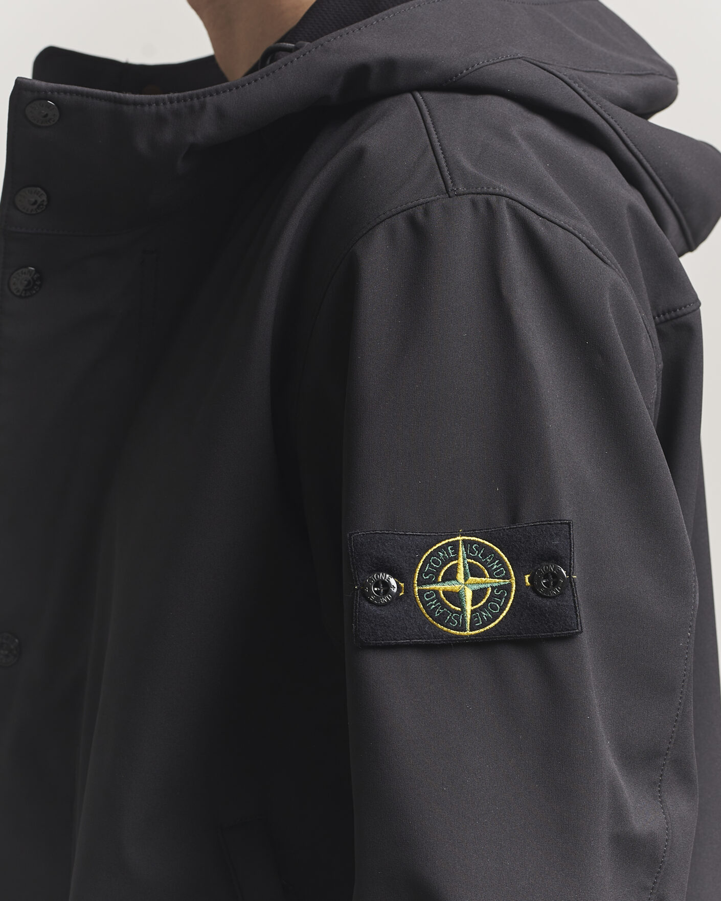 Heren | Jassen | Stone Island | Soft Shell Hooded Jacket Black