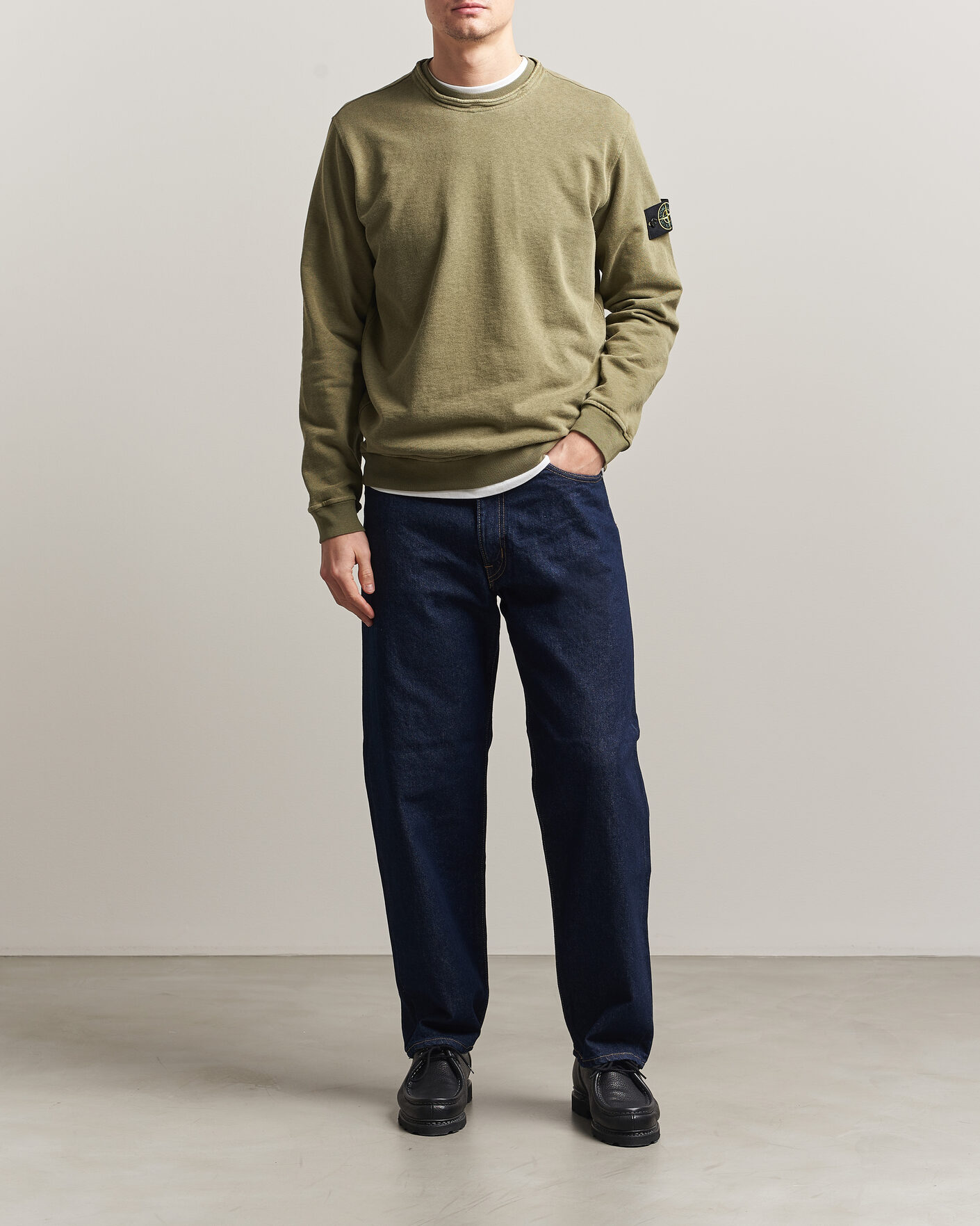 Heren | Truien | Stone Island | Old Dyed Cotton Sweatshirt Military Green
