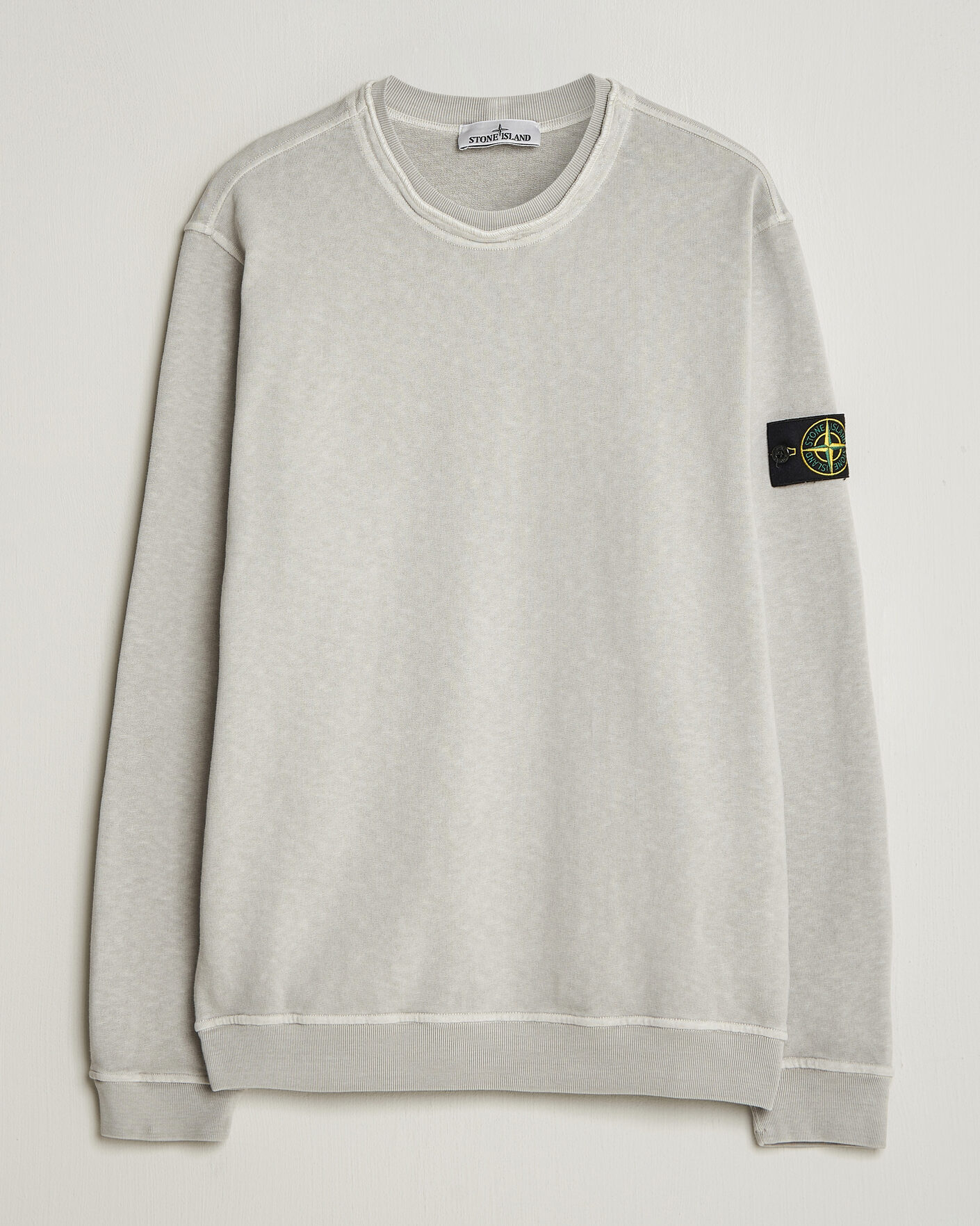 Heren | Truien | Stone Island | Old Dyed Cotton Sweatshirt Pearl Grey