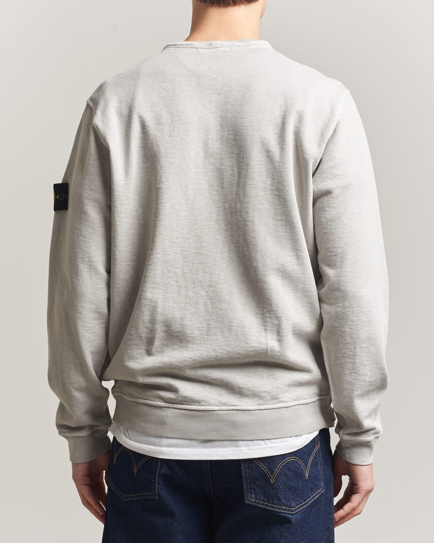 Heren | Truien | Stone Island | Old Dyed Cotton Sweatshirt Pearl Grey