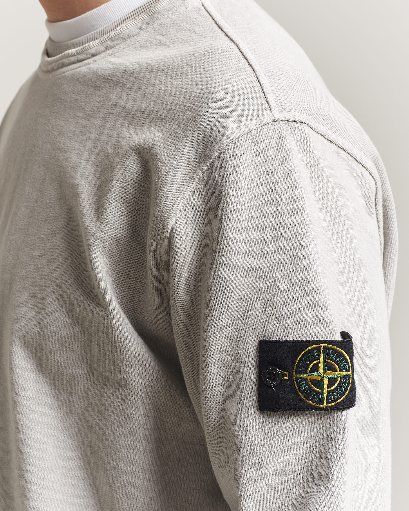 Heren | Truien | Stone Island | Old Dyed Cotton Sweatshirt Pearl Grey