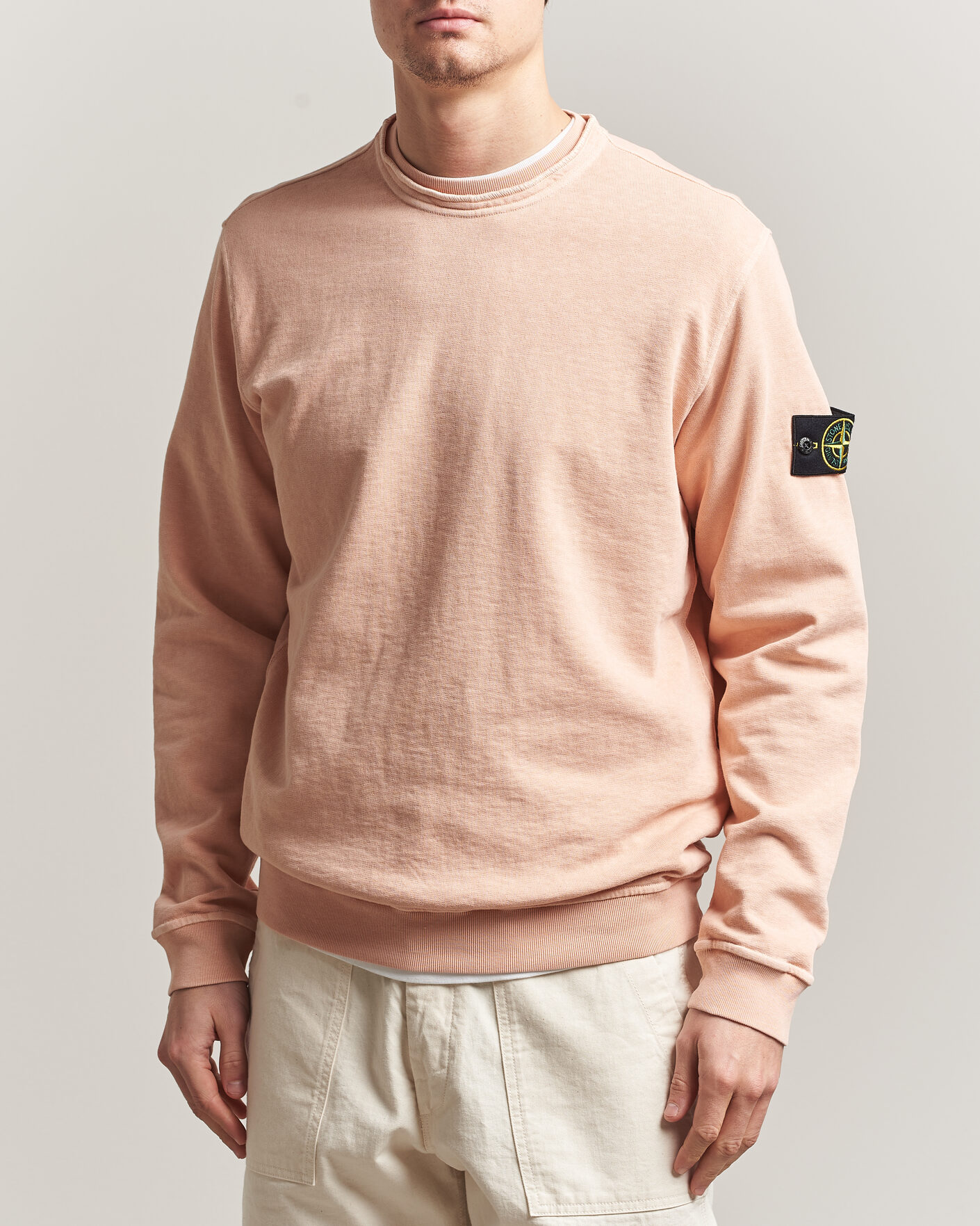 Heren | Truien | Stone Island | Old Dyed Cotton Sweatshirt Plaster Pink