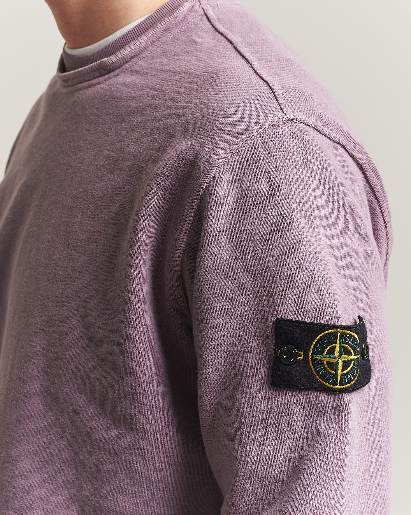 Heren | Truien | Stone Island | Old Dyed Cotton Sweatshirt Purple Grey