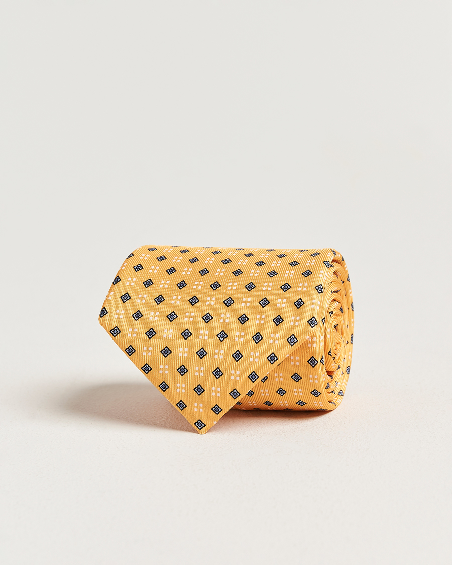 Heren | Stropdassen | E. Marinella | 3-Fold Printed Silk Tie Yellow