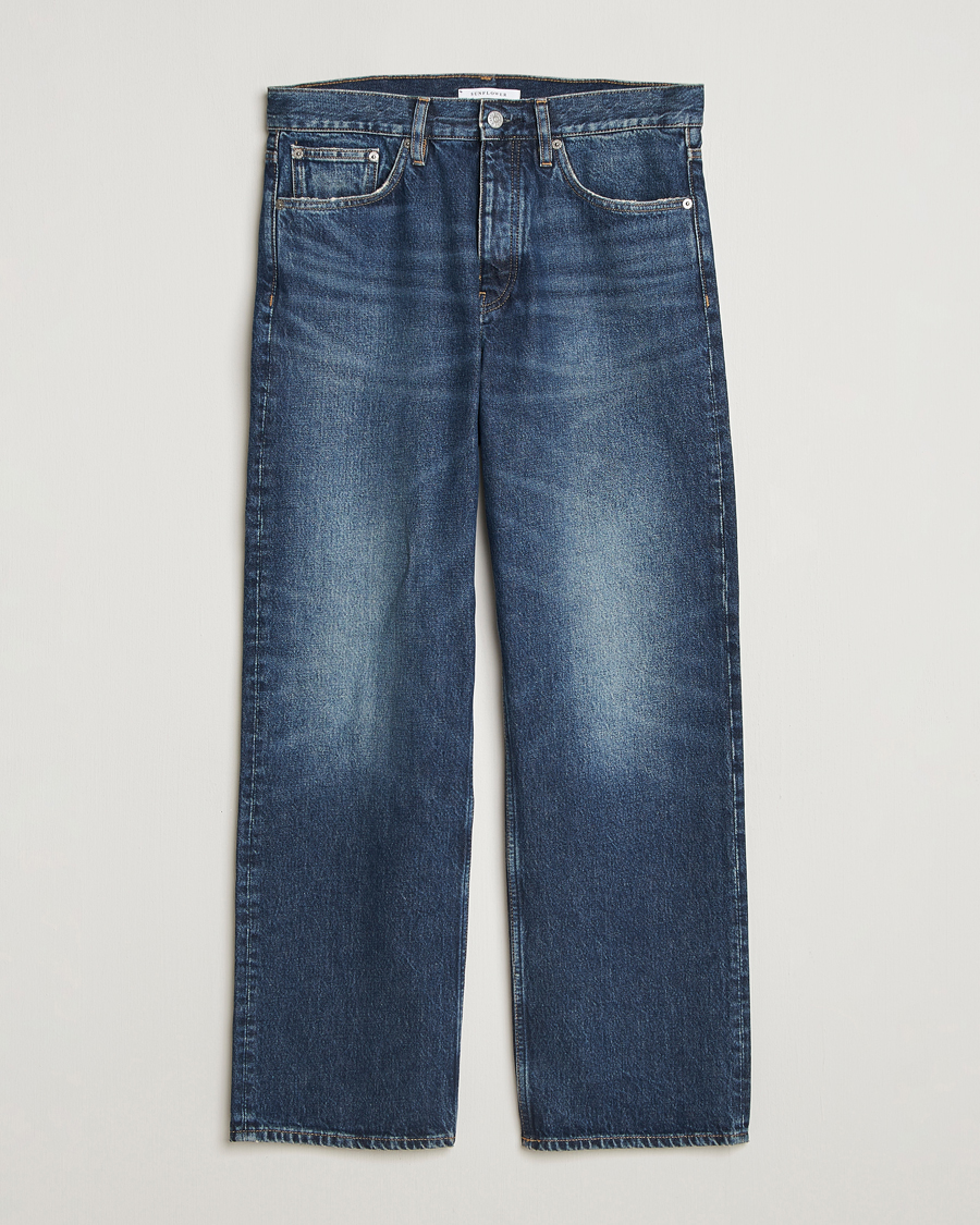 Heren | Jeans | Sunflower | Loose Jeans Dark Blue Worn