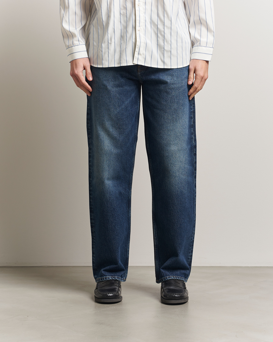 Heren | Jeans | Sunflower | Loose Jeans Dark Blue Worn