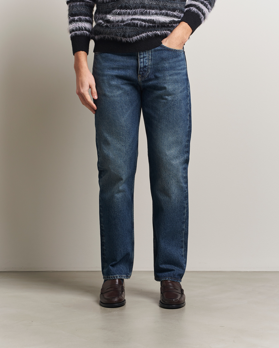 Heren | Broeken | Sunflower | Standard Jeans Dark Blue Worn