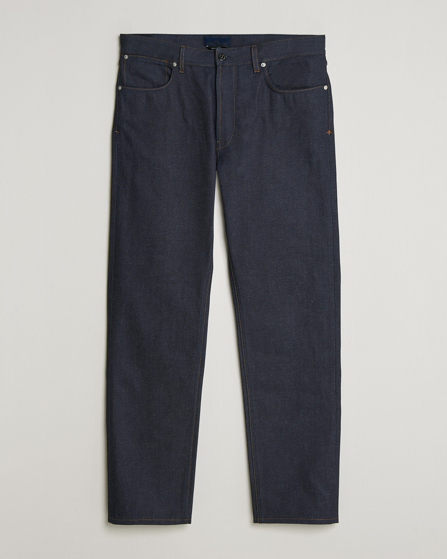 Heren | Jeans | Stone Island | Slim Fit Raw Denim Jeans Blue