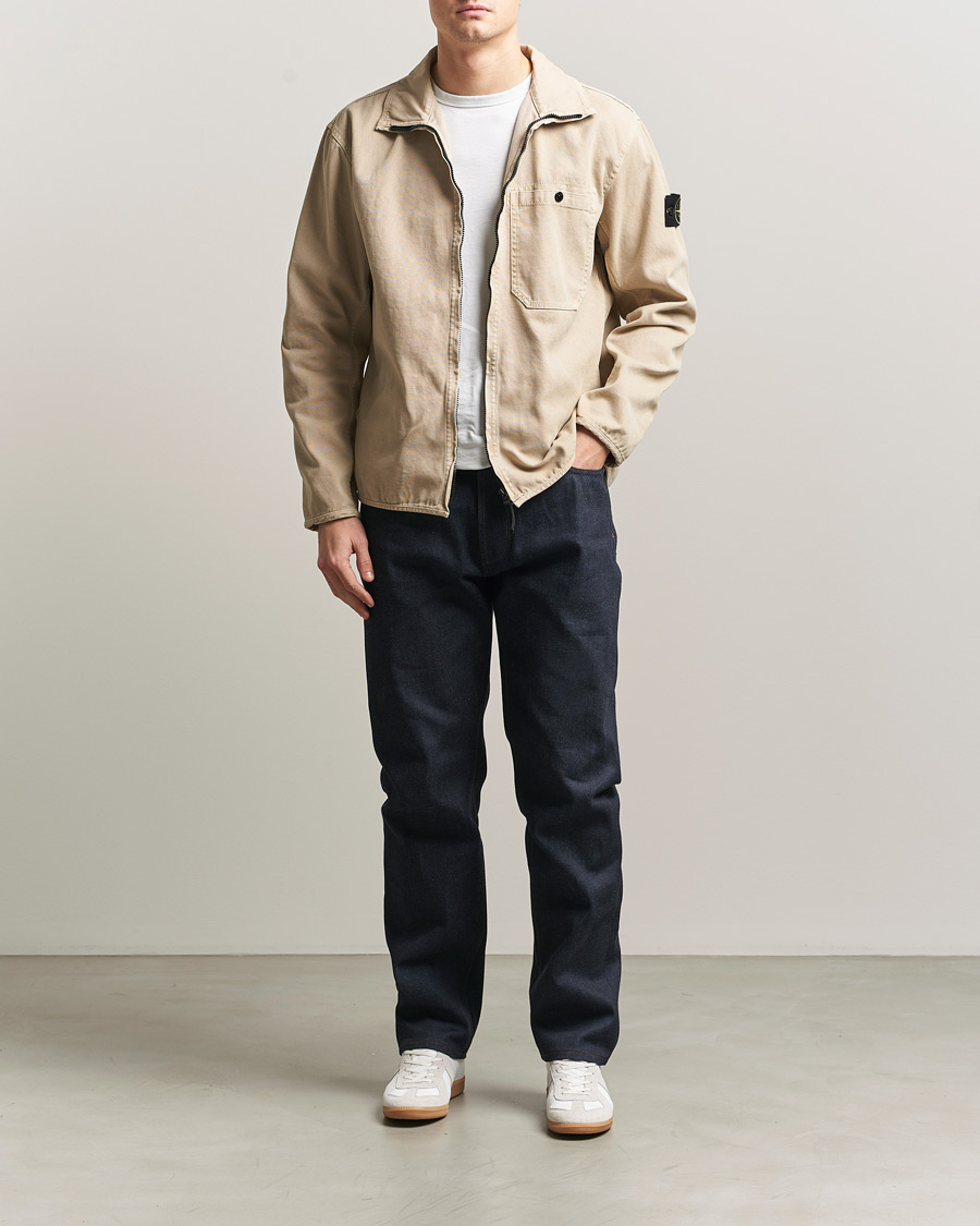 Heren | Jeans | Stone Island | Straight Fit Raw Denim Jeans Blue