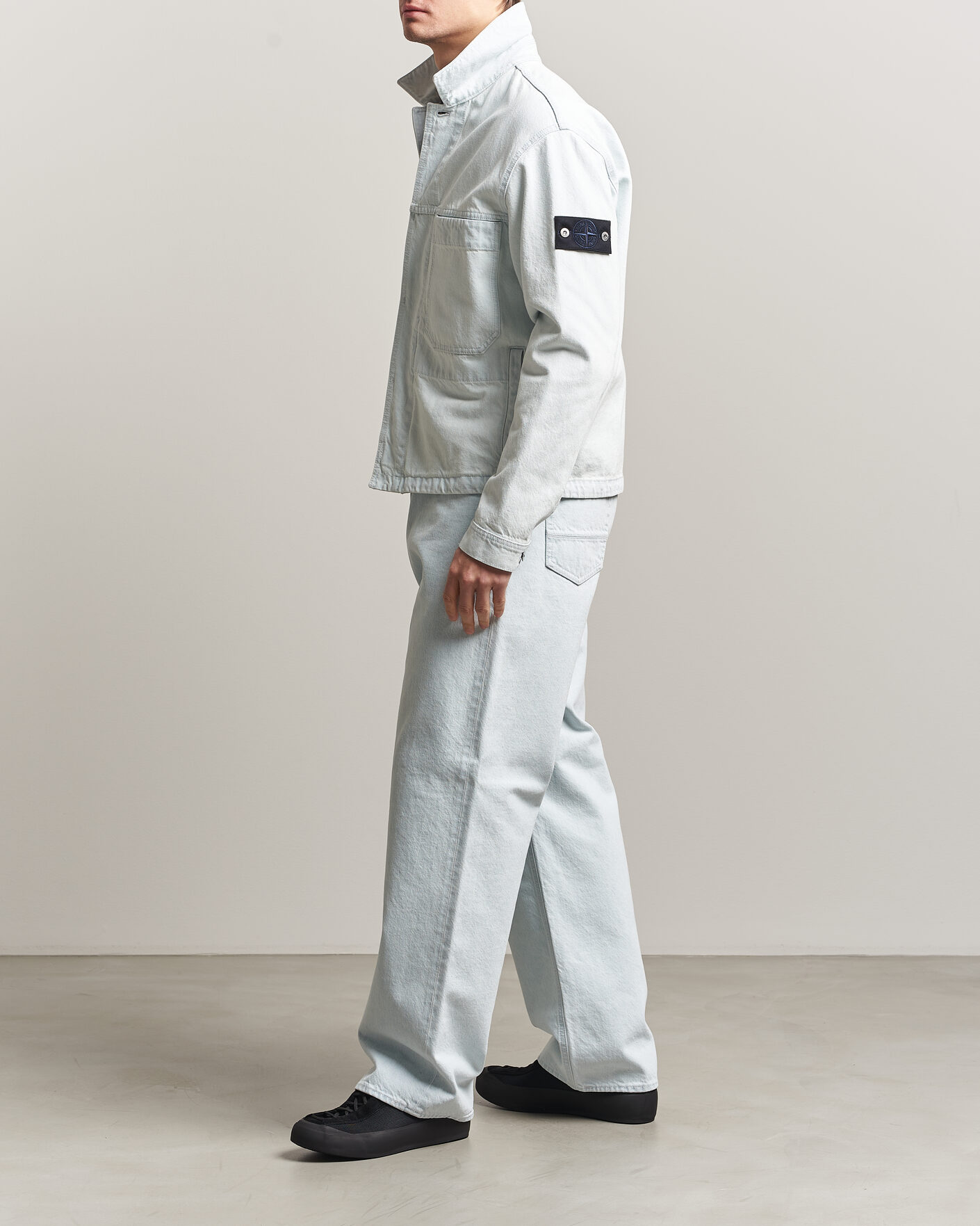 Stone Island Loose Fit Denim Jeans Blue Extra Bleach | Man