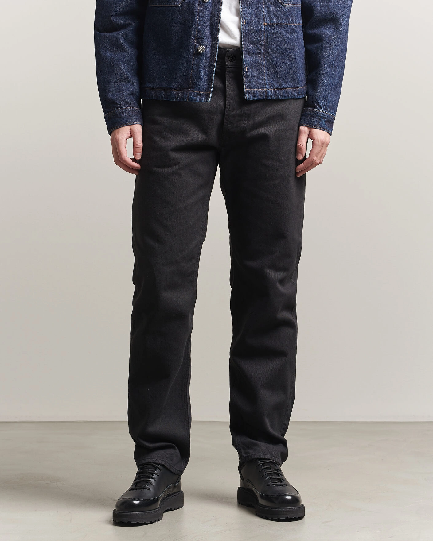 Heren | Jeans | Stone Island | Straight Fit Denim Jeans Black
