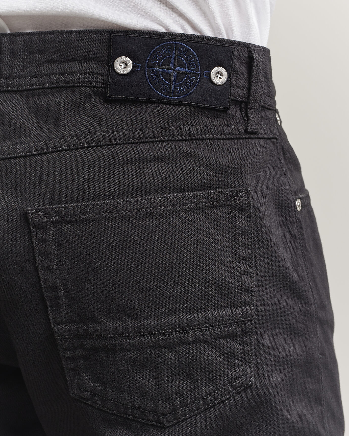 Heren | Jeans | Stone Island | Straight Fit Denim Jeans Black